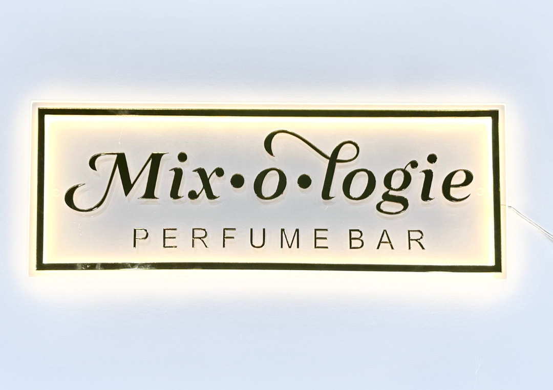 Backlit Signature Scent Bar Gold Sign